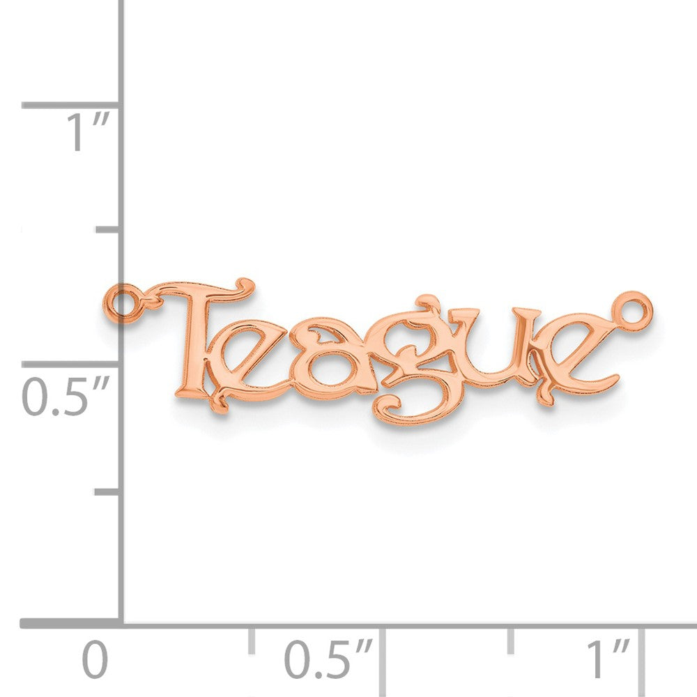 14k Rose Gold Name Plate