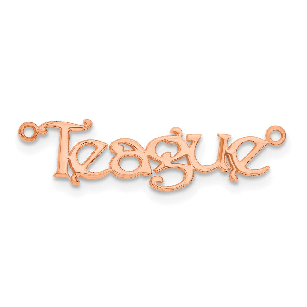 14k Rose Gold Name Plate