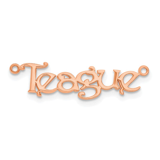 14k Rose Gold Name Plate