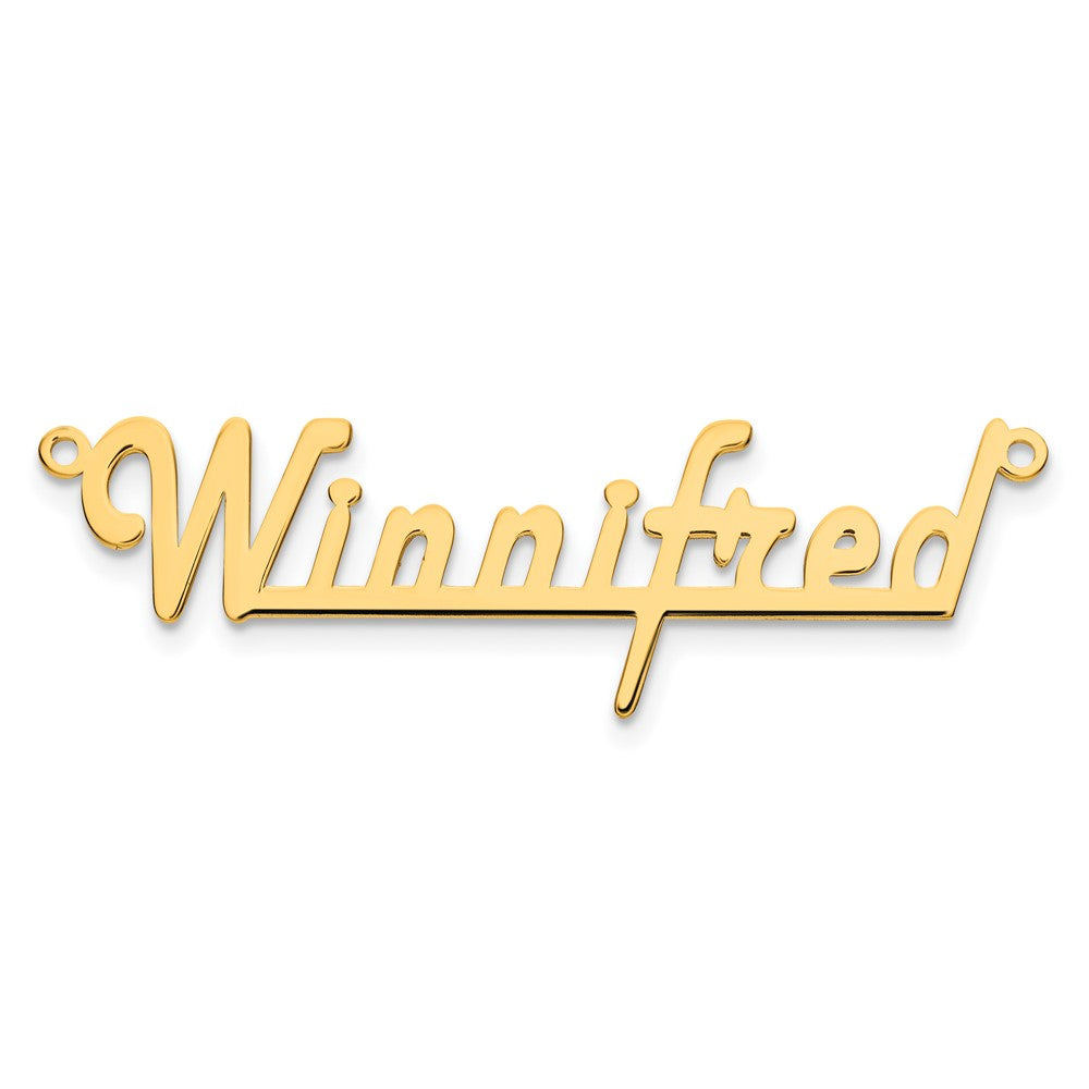 Sterling Silver/Gold-plated Underlined Name Plate