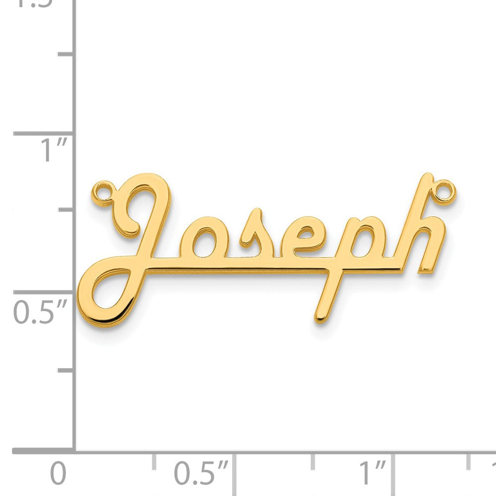 Sterling Silver/Gold-plated Underlined Name Plate