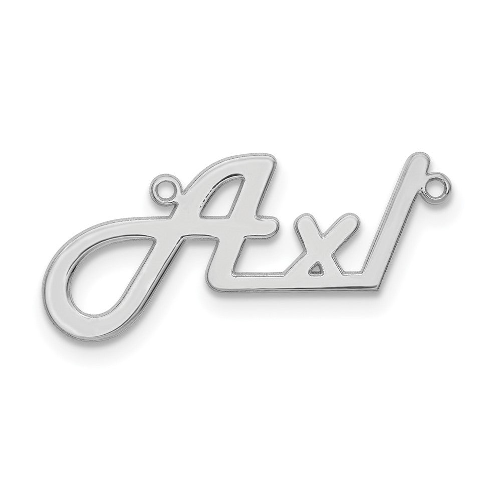 Sterling Silver/Rhodium-plated Underlined Name Plate