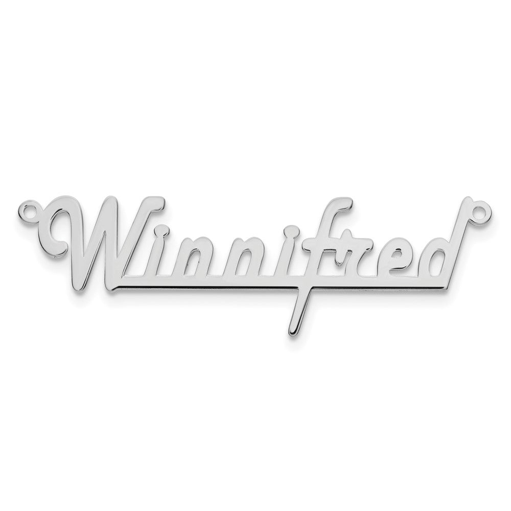 10k White Gold Underlined Name Plate