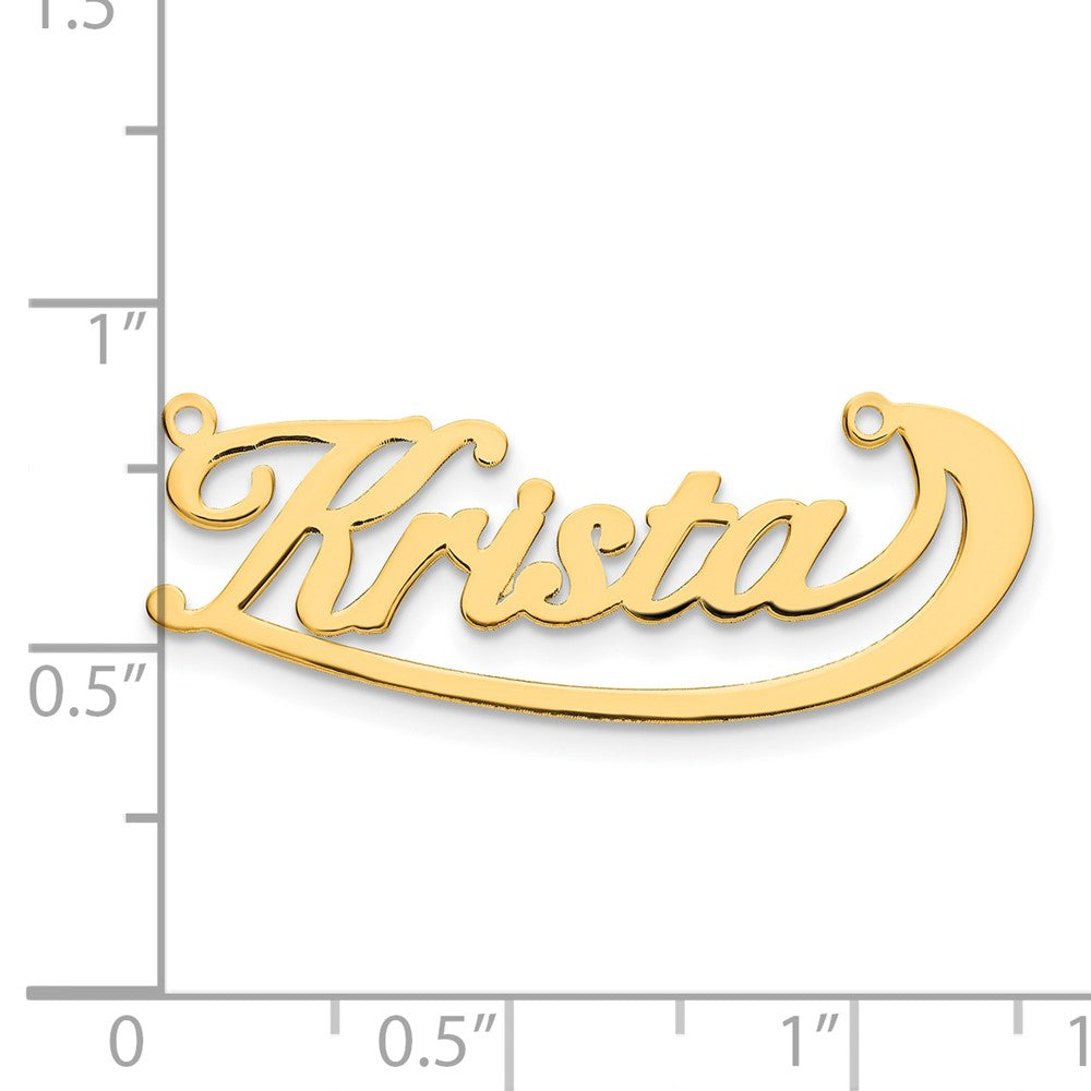 Sterling Silver/Gold-plated Swoop Name Plate