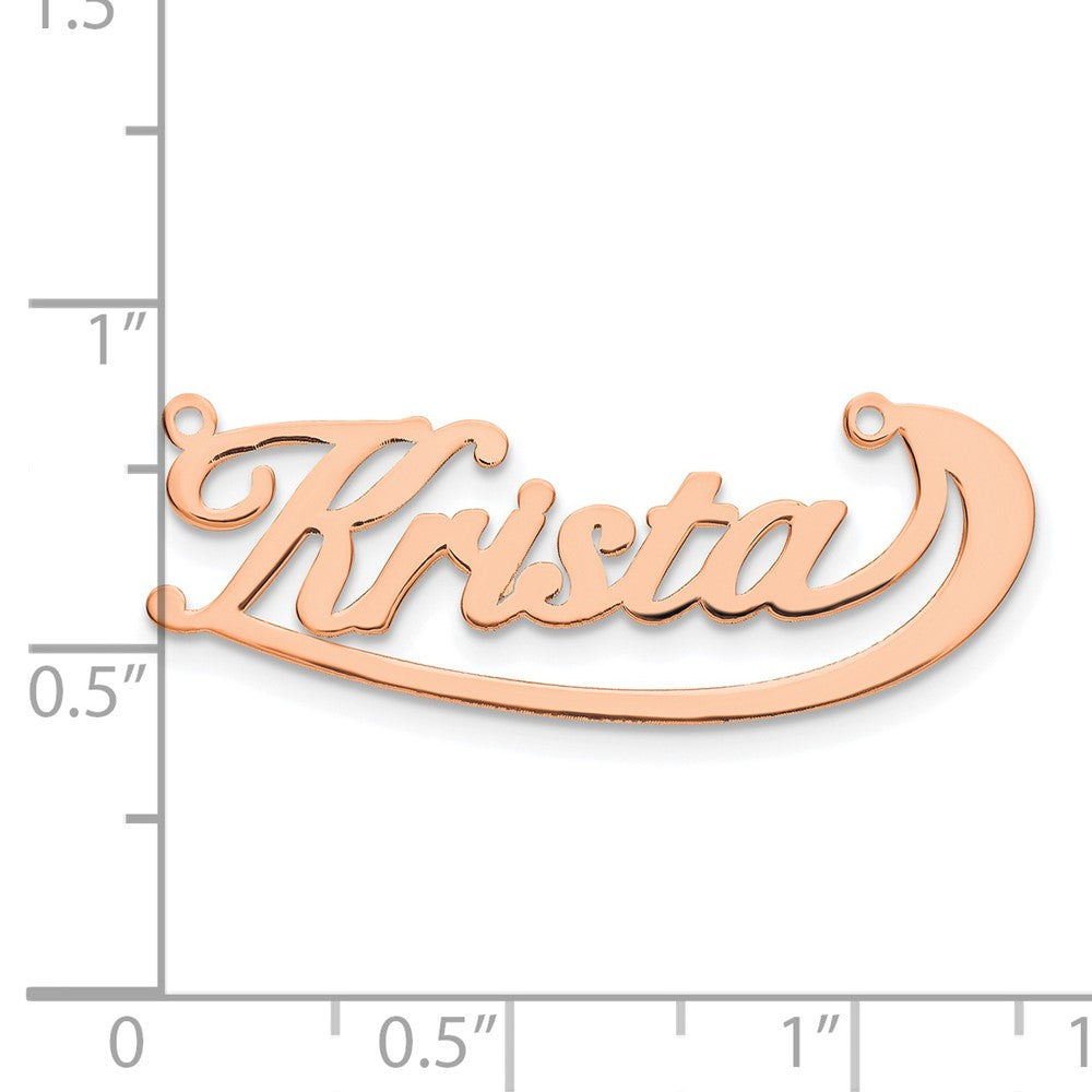 Sterling Silver/Rose-plated Swoop Name Plate