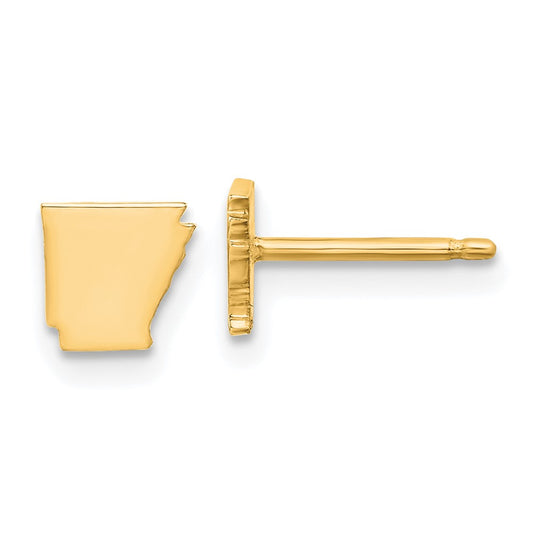Sterling Silver/Gold-plated Arkansas State Earrings