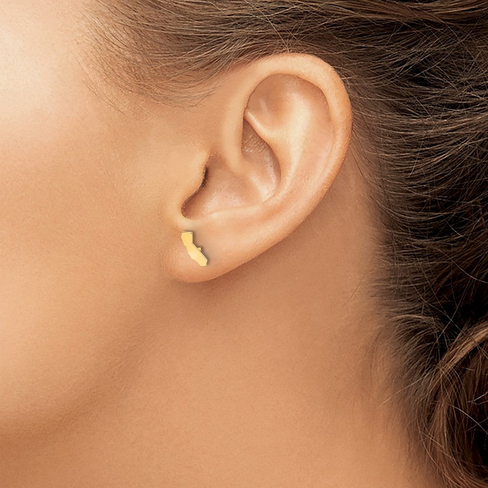 14KY California State Earrings