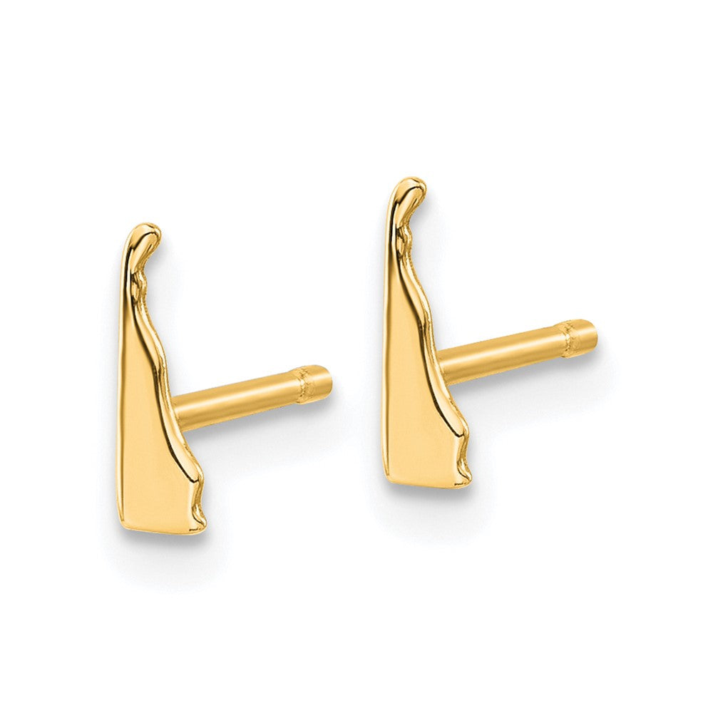 14KY Delaware State Earrings