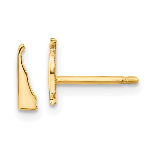 Sterling Silver/Gold-plated Delaware State Earrings