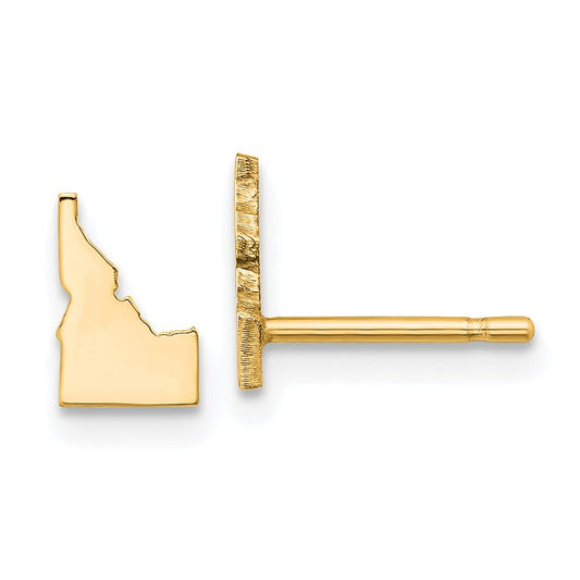 Sterling Silver/Gold-plated Idaho State Earrings