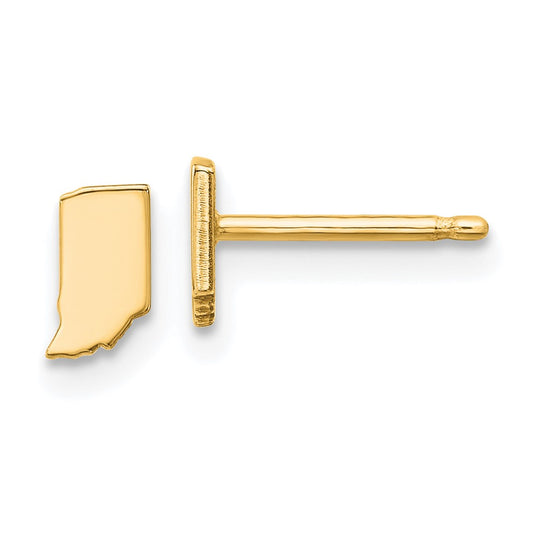 Sterling Silver/Gold-plated Indiana State Earrings