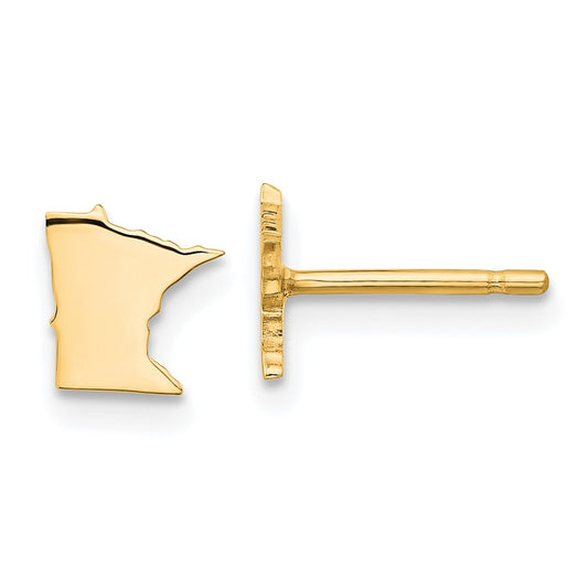 Sterling Silver/Gold-plated Minnesota State Earrings