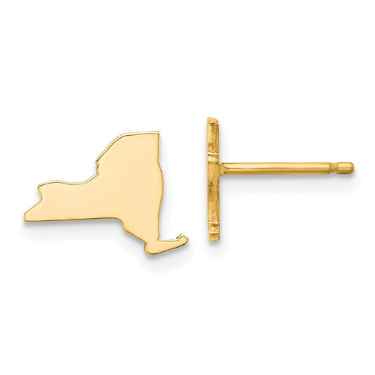 Sterling Silver/Gold-plated New York State Earrings