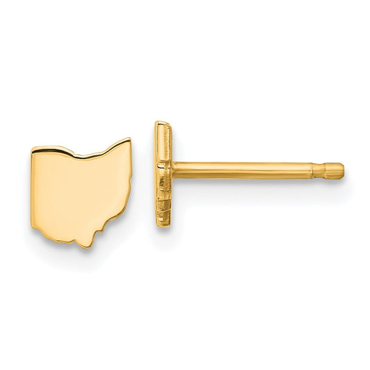 Sterling Silver/Gold-plated Ohio State Earrings
