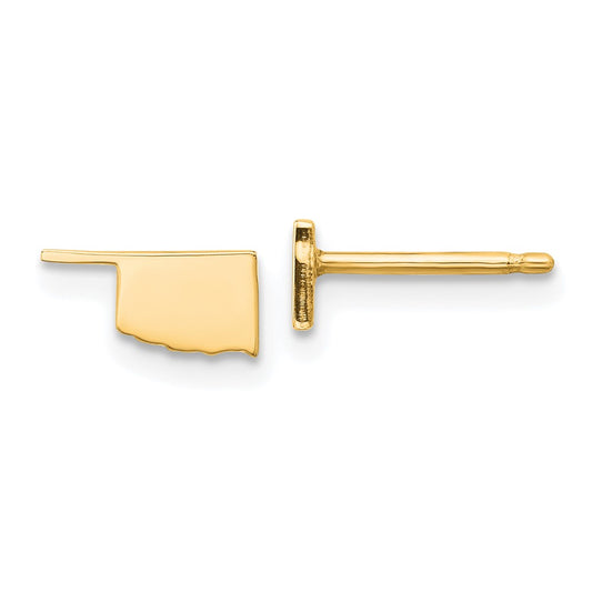 Sterling Silver/Gold-plated Oklahoma State Earrings