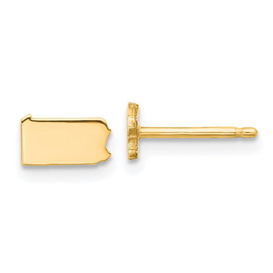 Sterling Silver/Gold-plated Pennsylvania State Earrings