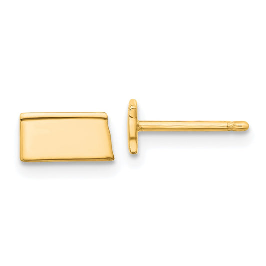 Sterling Silver/Gold-plated South Dakota State Earrings