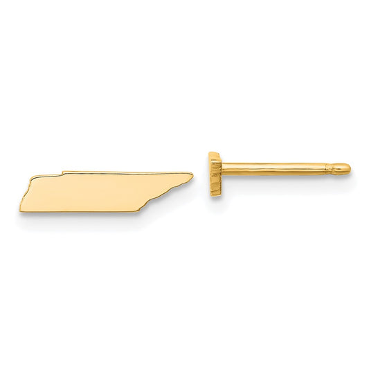 Sterling Silver/Gold-plated Tennessee State Earrings