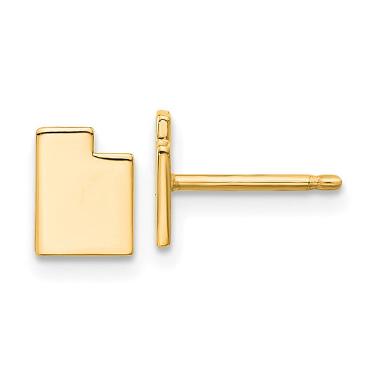 Sterling Silver/Gold-plated Utah State Earrings