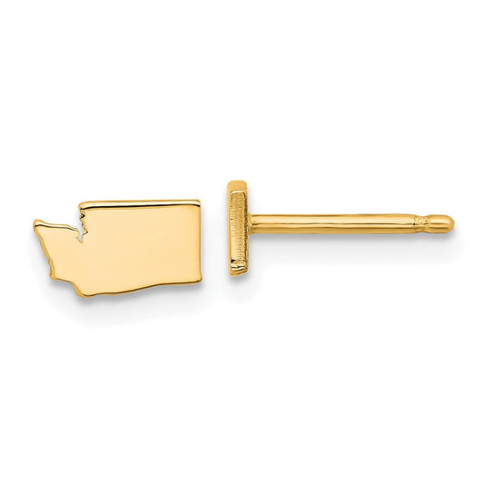 Sterling Silver/Gold-plated Washington State Earrings