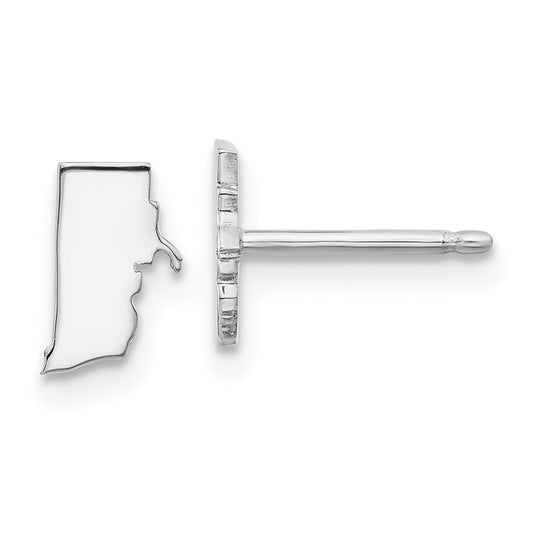 14KW Rhode Island State Earrings