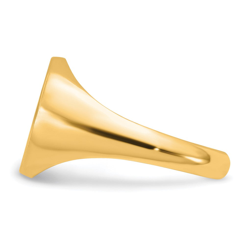 Sterling Silver/Gold-plated with Epoxy Monogram Ring