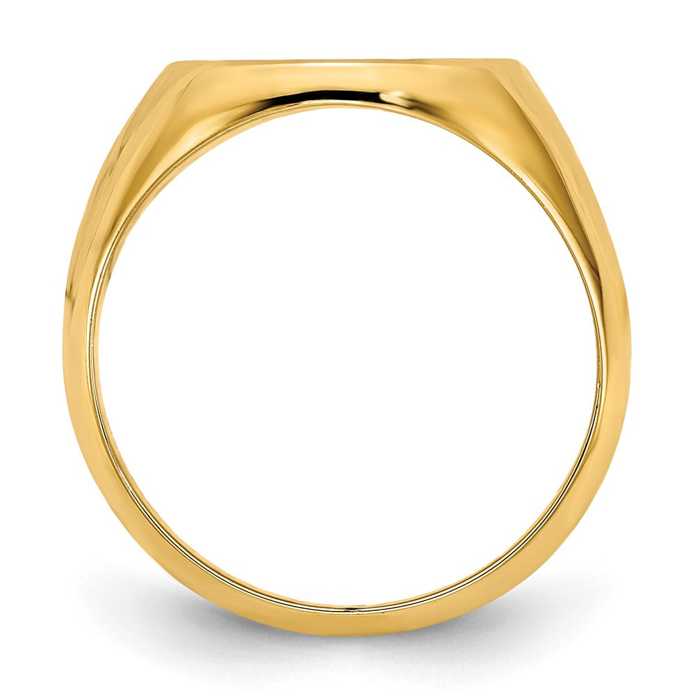 Sterling Silver/Gold-plated Textured Monogram Signet Ring