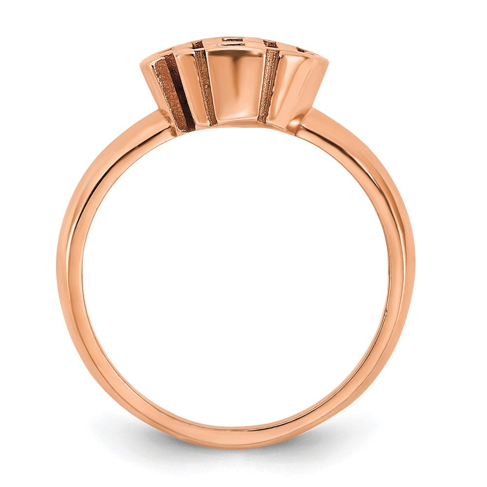 14k Rose gold Monogram Ring