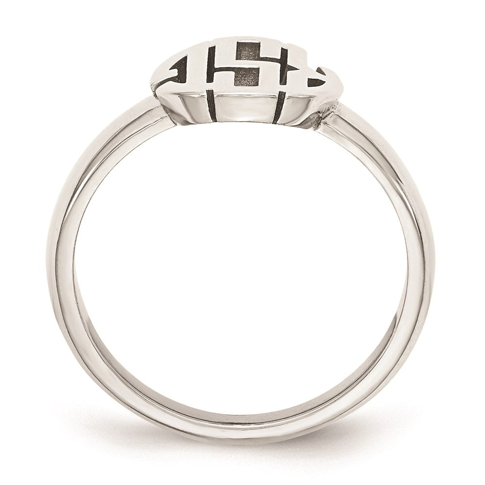 10k White Gold Monogram Ring