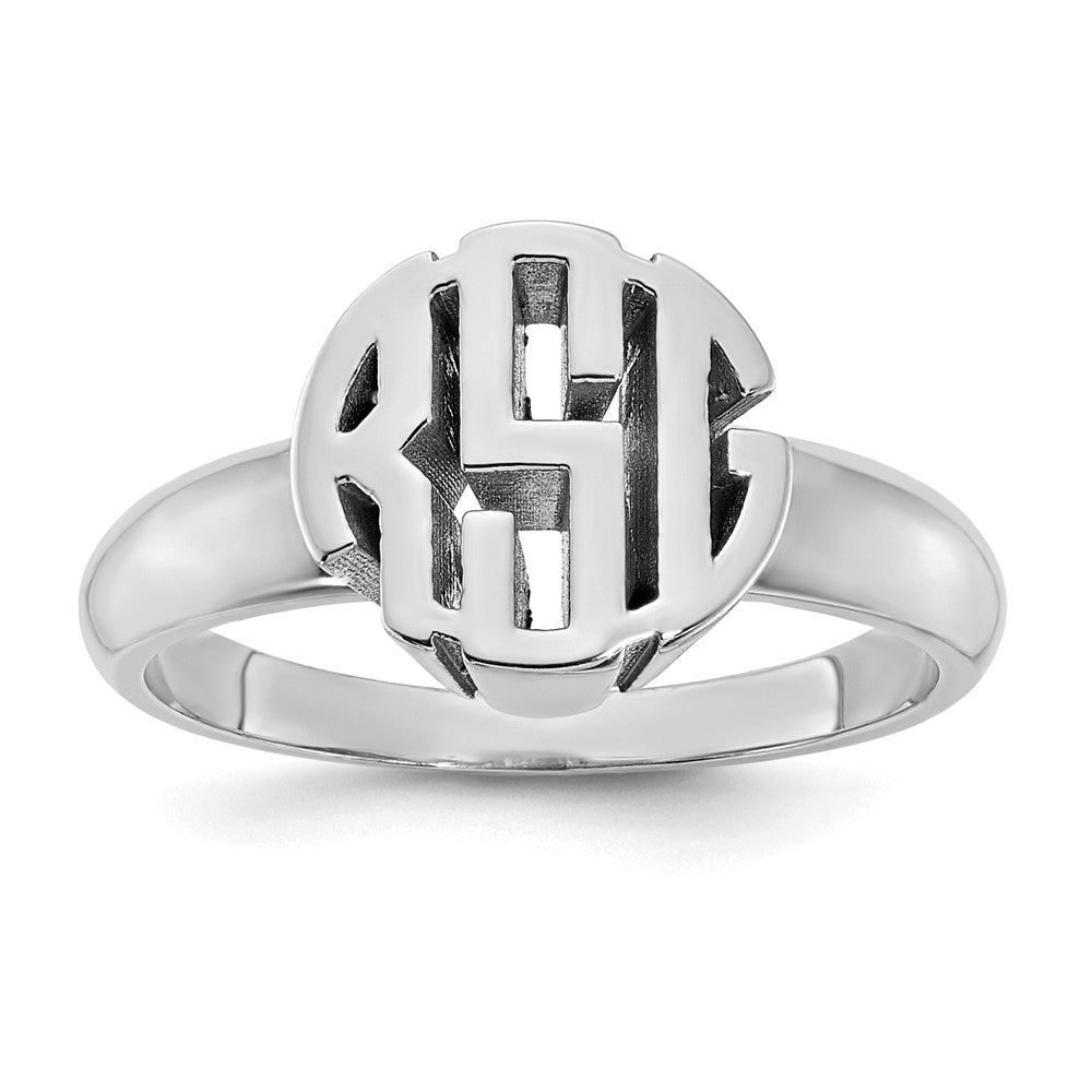14k White Gold Monogram Ring