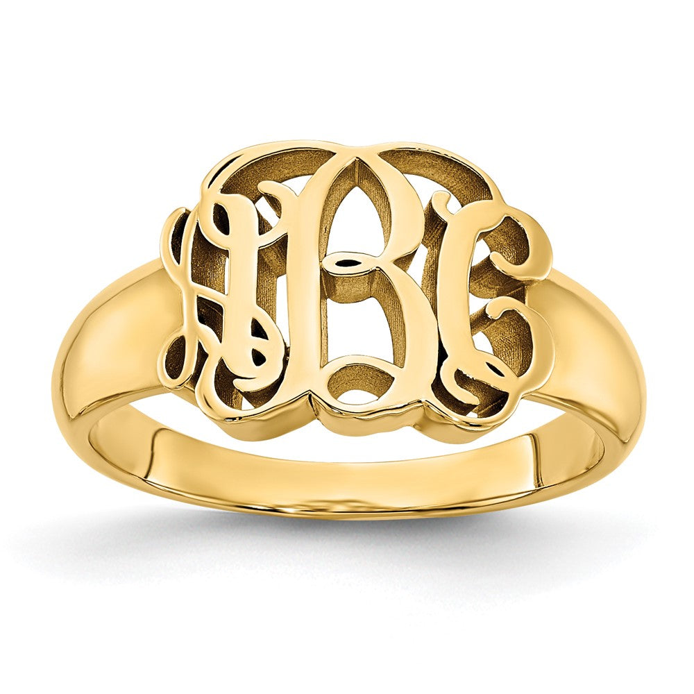 14k Yellow Gold Monogram Ring