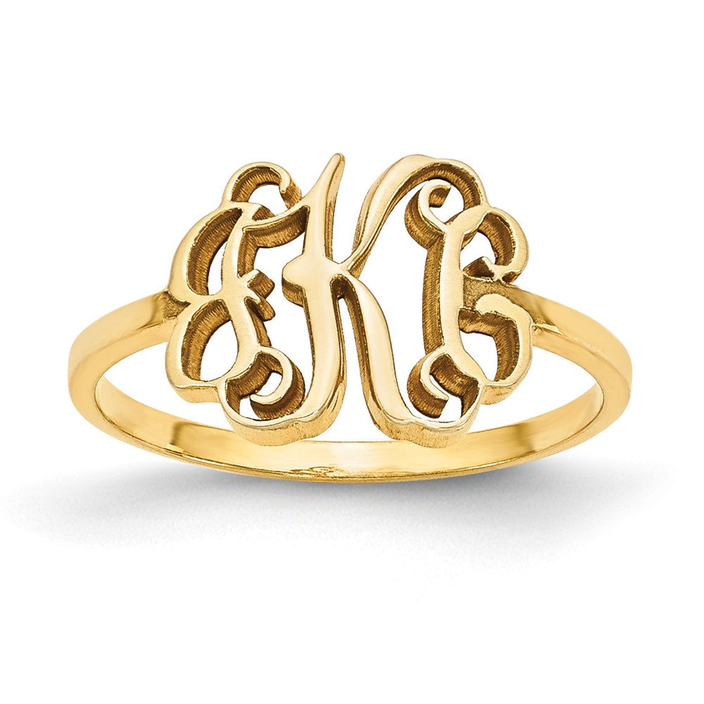 Sterling Silver/Gold-plated Monogram Ring