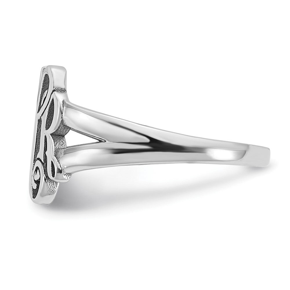 14k White Gold Monogram Ring