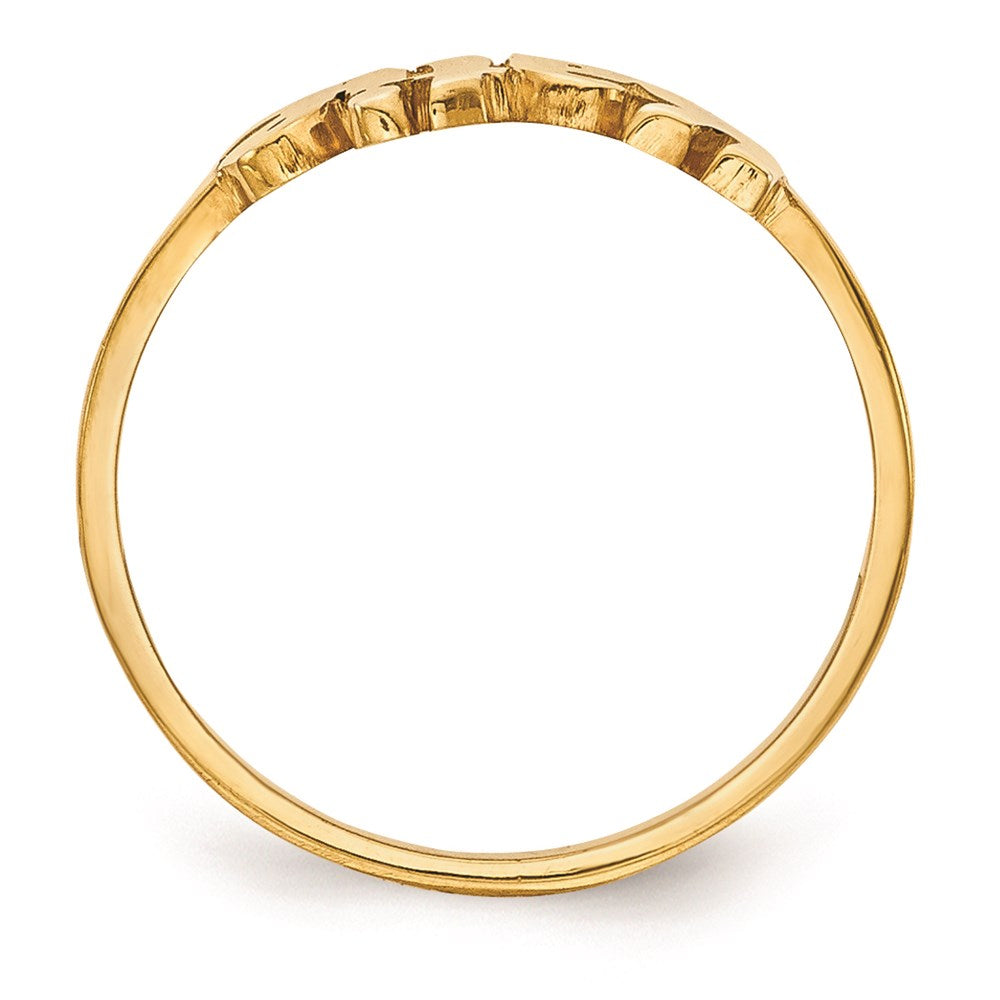 14k Yellow Gold Name Plate Ring