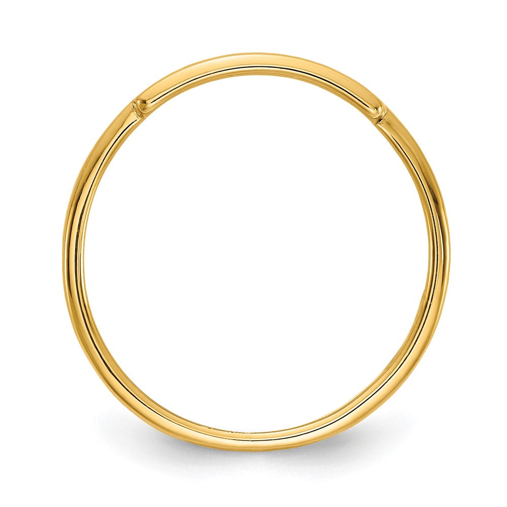 14k Yellow Gold Heart and Name Bar Ring