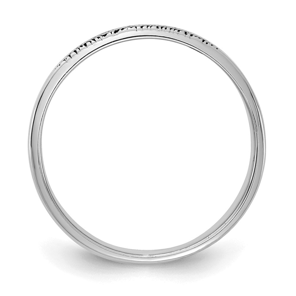 10k White Gold Fingerprint Ring