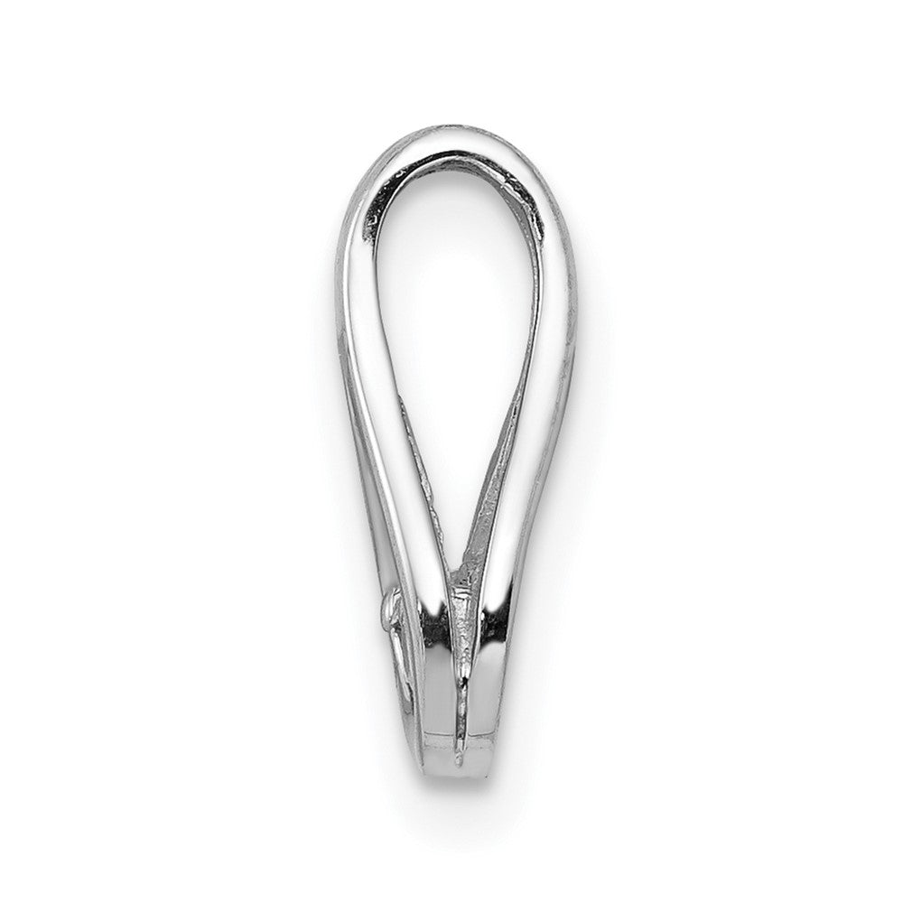 14k White Gold Holds 2.8mm stone, Teardrop Shape Slide Pendant Mtg