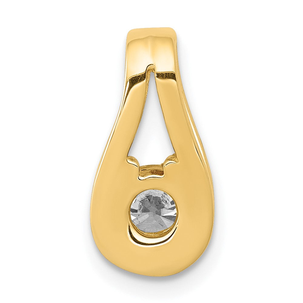 14k 4.7mm VS Diamond Teardrop Shape Slide Pendant