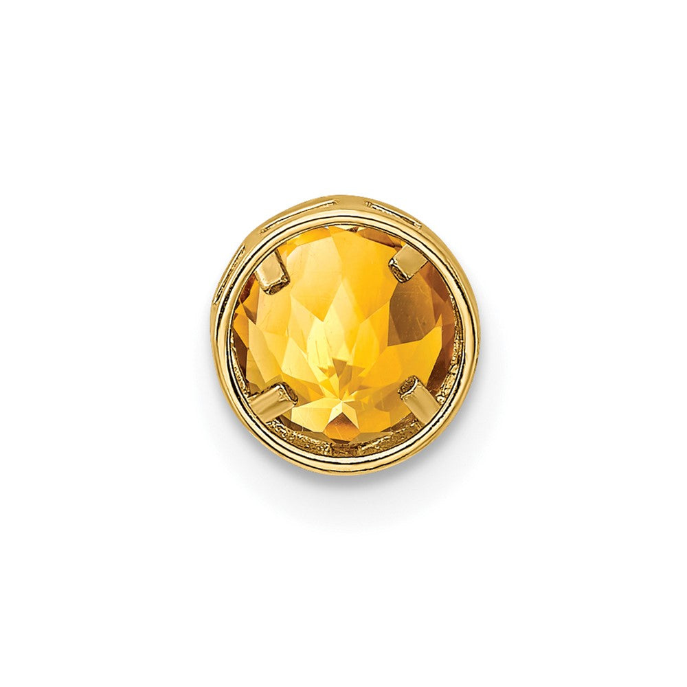 14k Citrine bezel pendant