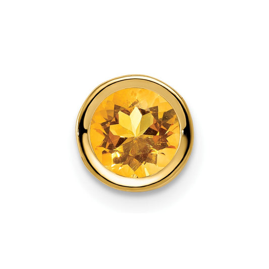 14k Citrine bezel pendant
