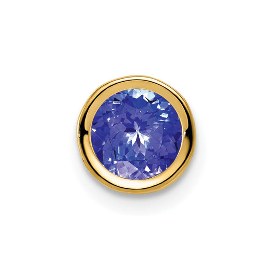 14k 6mm Tanzanite bezel pendant