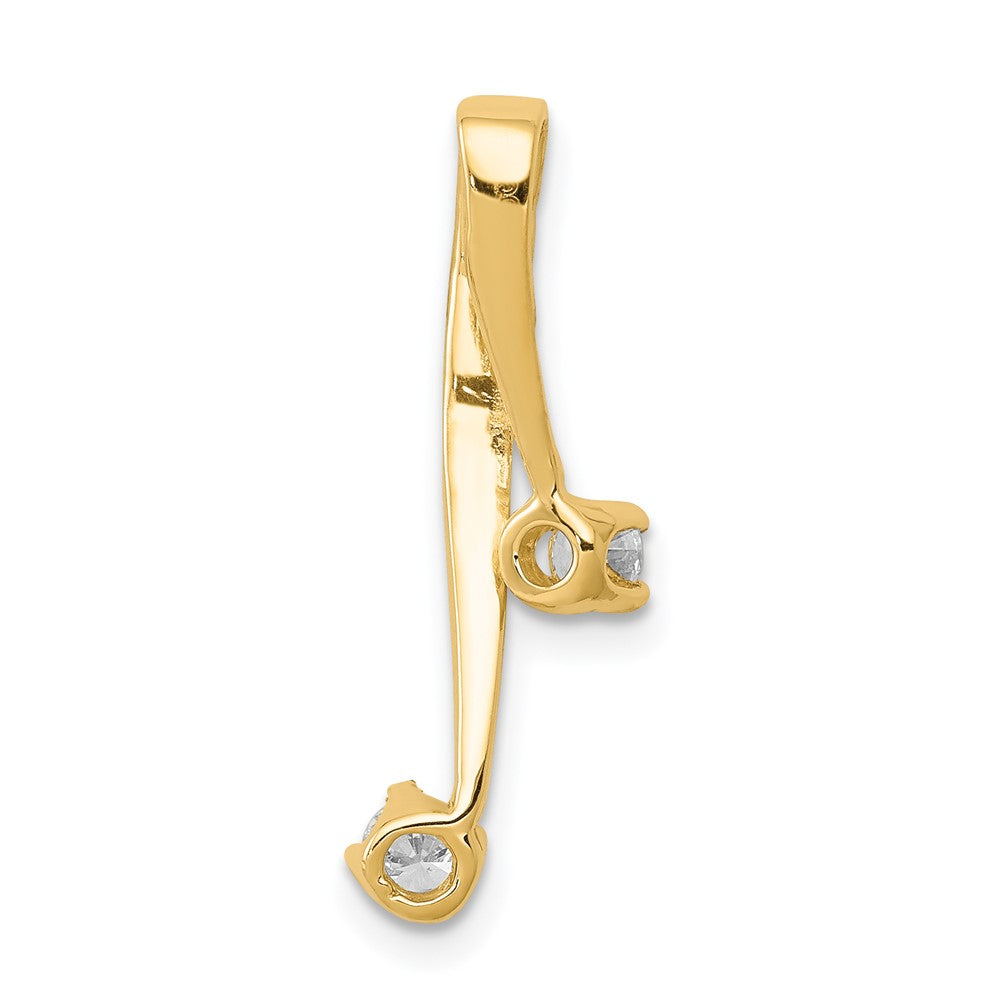14k A 2-3.0mm Diamond Chain Slide