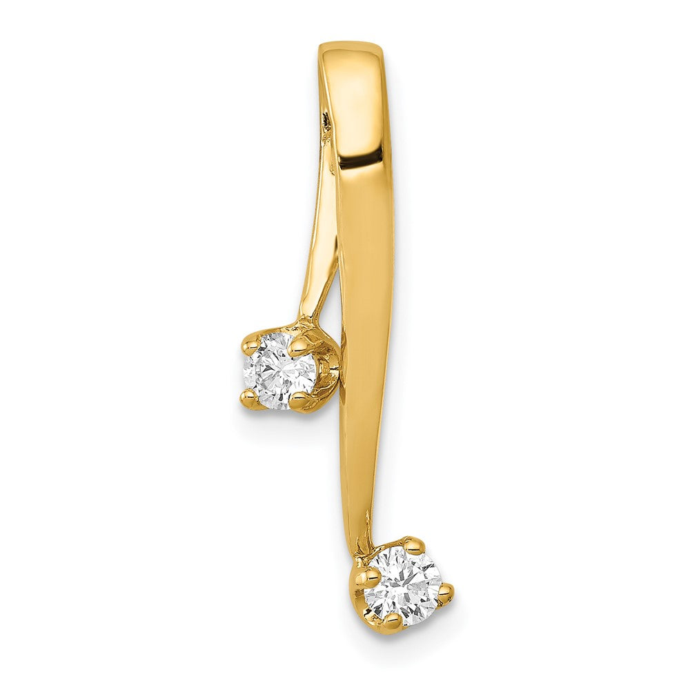 14k A 2-3.0mm Diamond Chain Slide