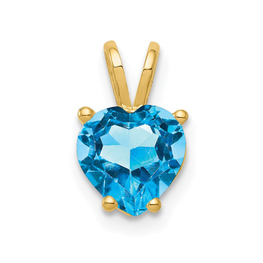 14k Blue Topaz pendant