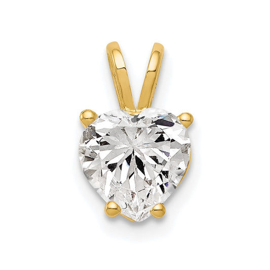 14k 7mm Heart Cubic Zirconia pendant