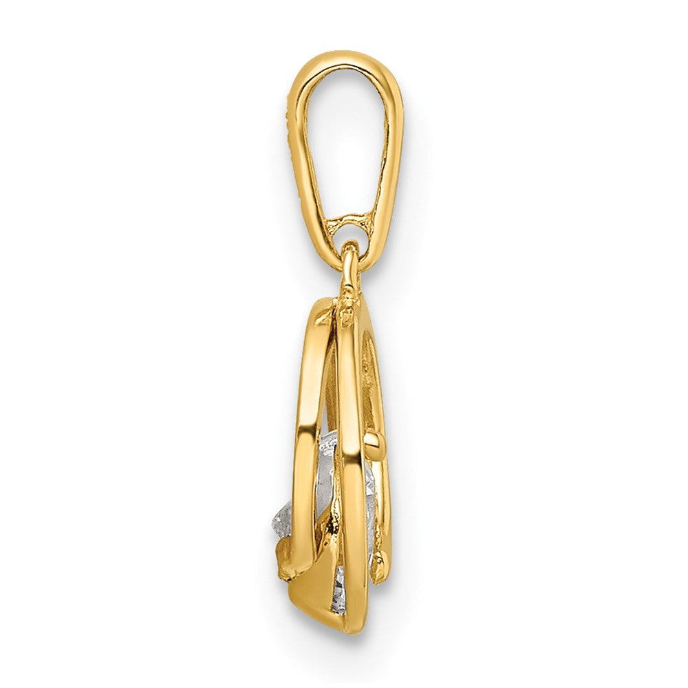 14k CZ Pendant