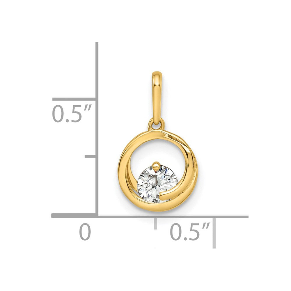 14k CZ Pendant