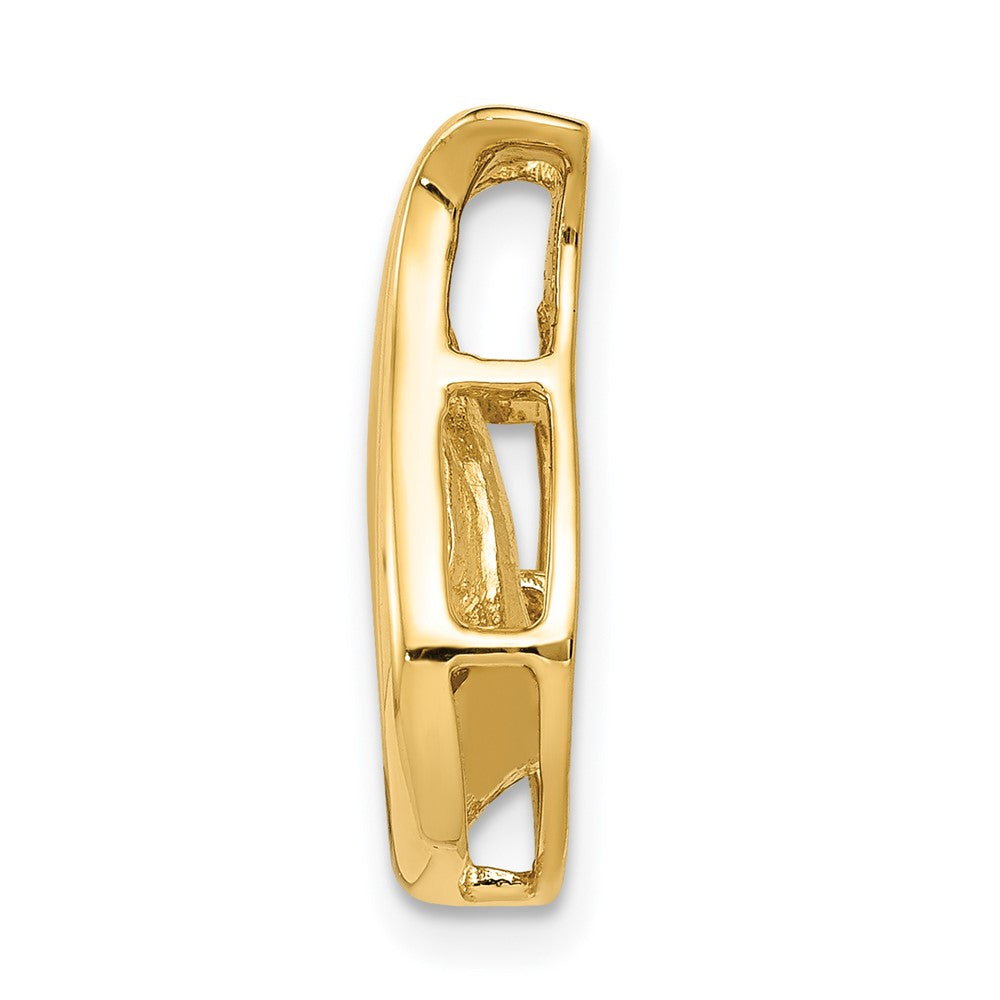14k 3.4mm AAA Diamond Teardrop Shape Chain Slide