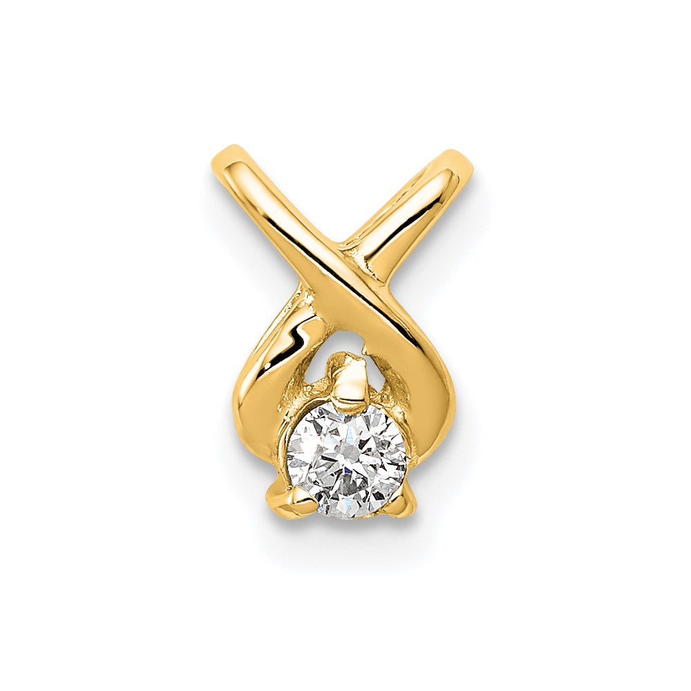 14k 2.9mm AA Diamond Chain Slide