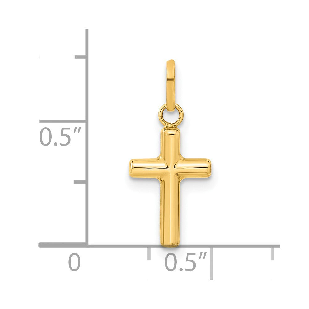 14k Hollow Cross Pendant